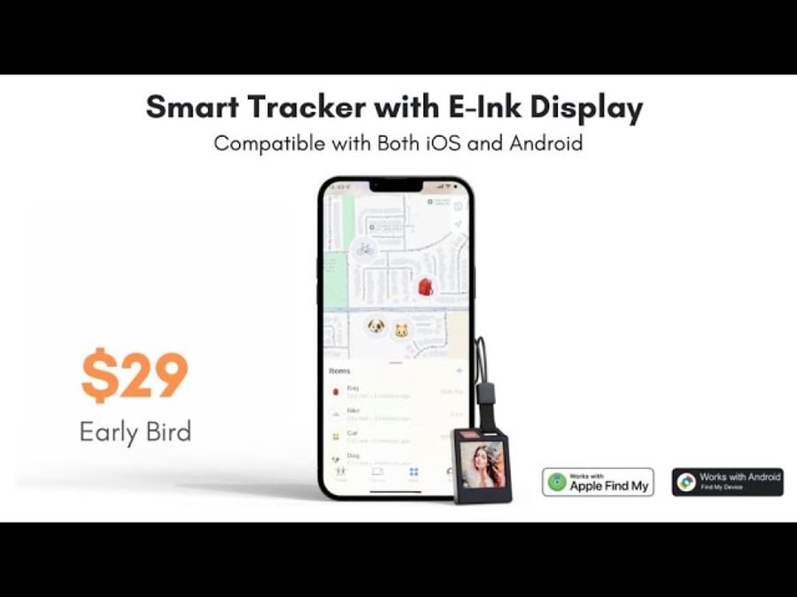إكسسوار جهاز تتبع GPS ذكي مقاوم للماء مع شحن لاسلكي وسلسلة مفاتيح (MFi)