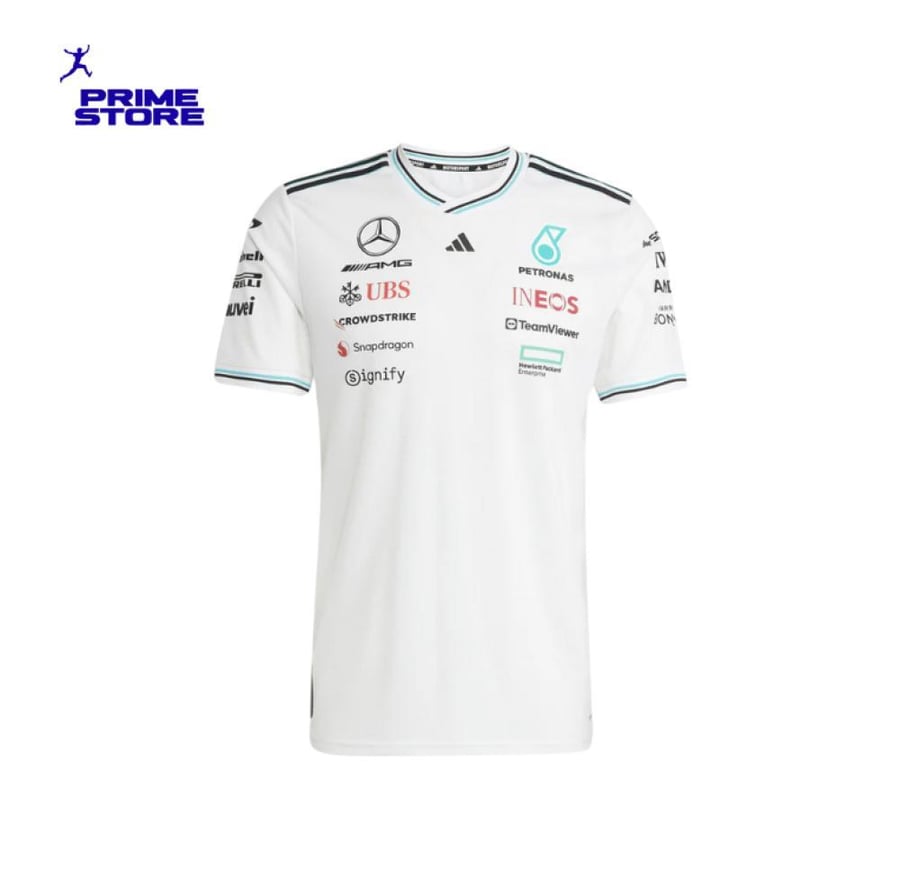Mercedes AMG Petronas F1 2025 Authentic Driver T-Shirt (White)