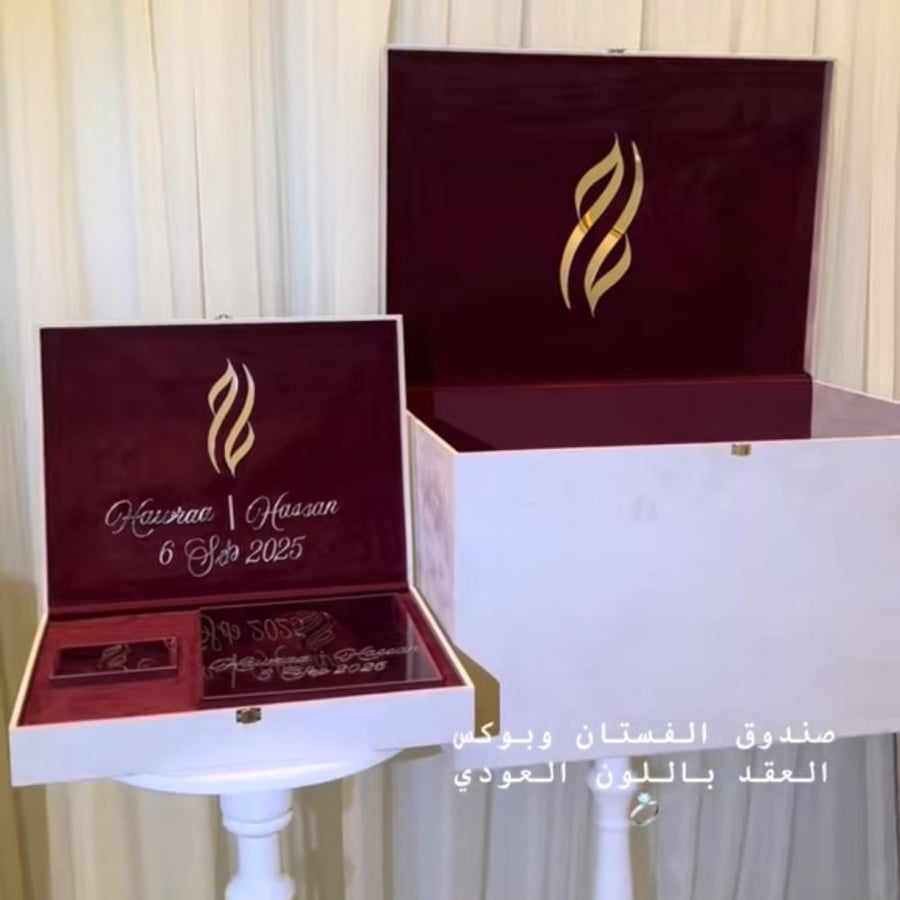 بوكس عقد مع علبة الدبل شامل بوكس الفستان