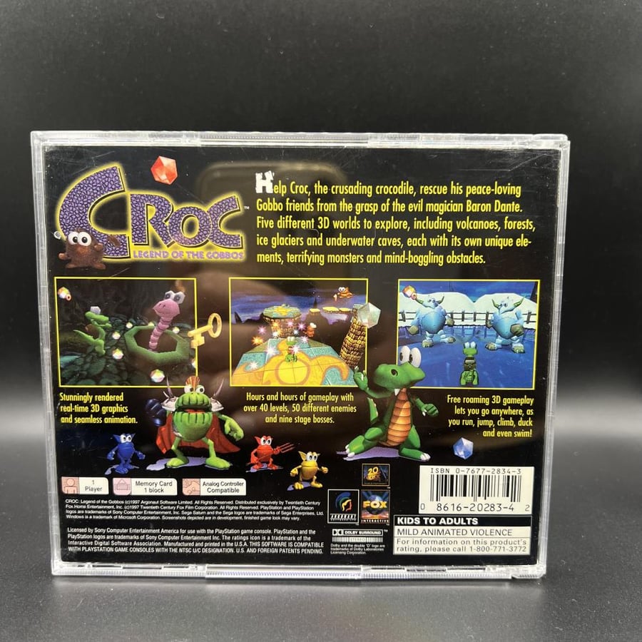 Croc leagen of gobbos for PS1 CIB