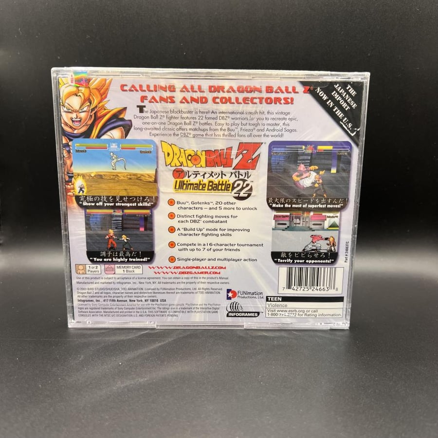 Dragon Ball Z Ultimate Battle 22 PS1 New