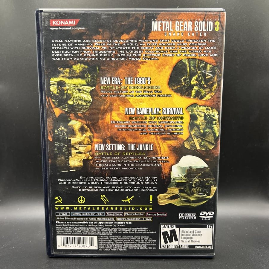 Metal Gear Solid 3 Snake Eater for PS2 CIB