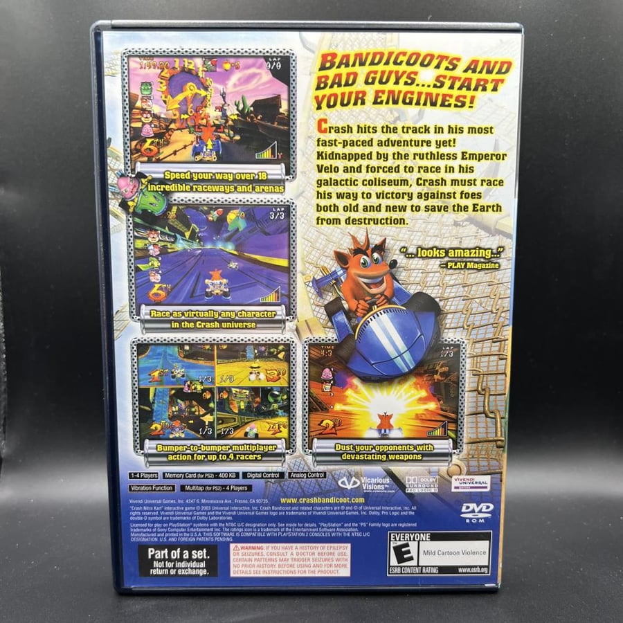 Crash Nitro Cart for PS2 CIB