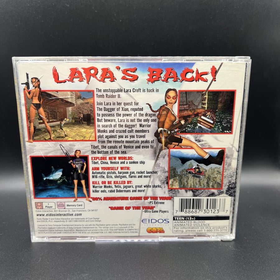 Tomb Raider 2 for PS1 CIB