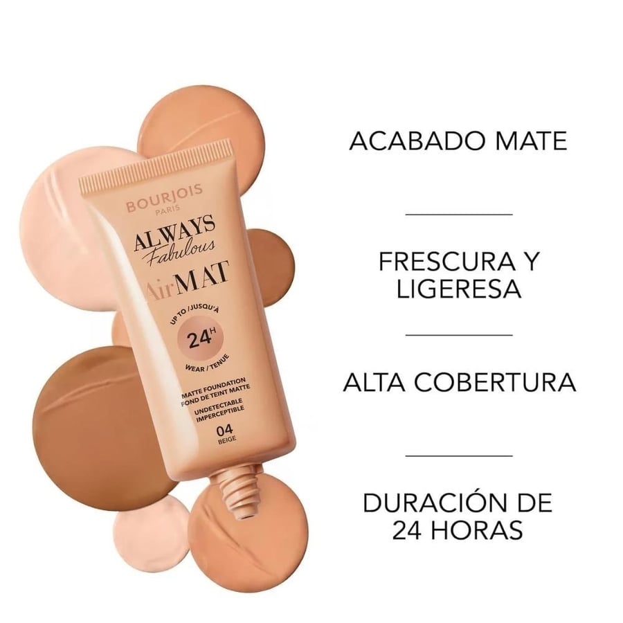 كريم اساس فاونديشن اير مات 30 مل من برجوا درجة - LIGHT BEIGE 03