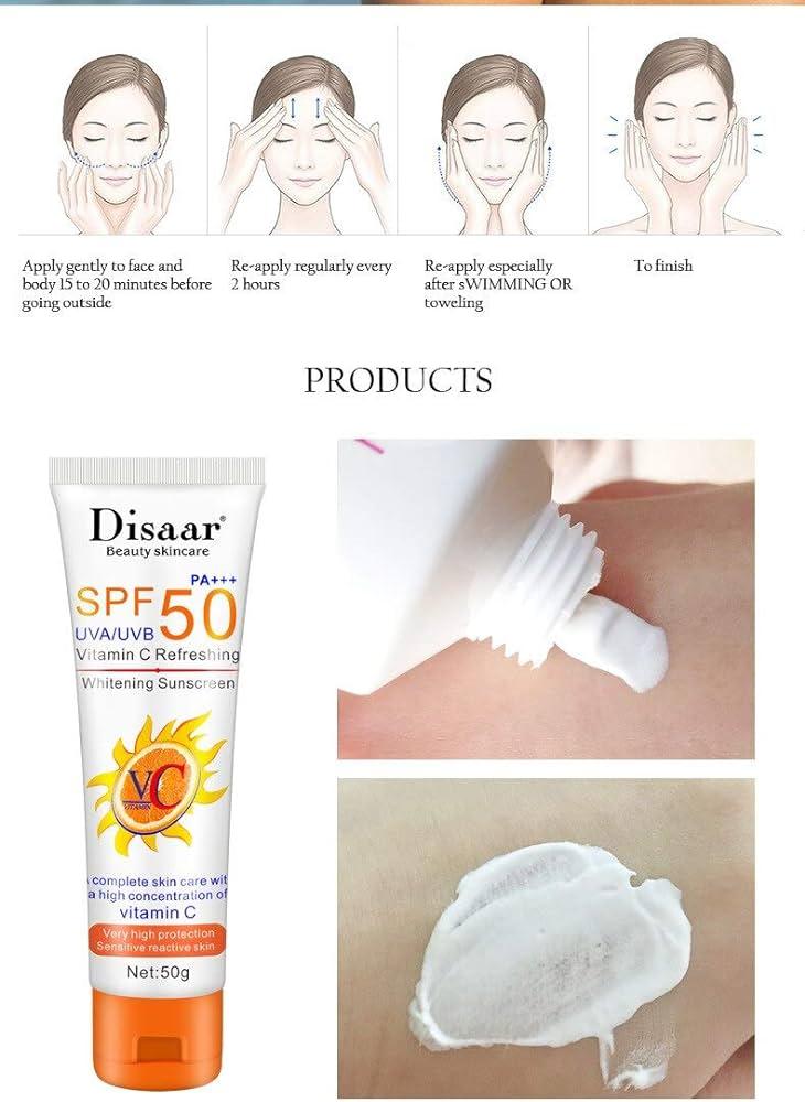 كريم واقي شمس مع فيتامين سي بعامل حماية SPF 50 من ديسار 50 جم