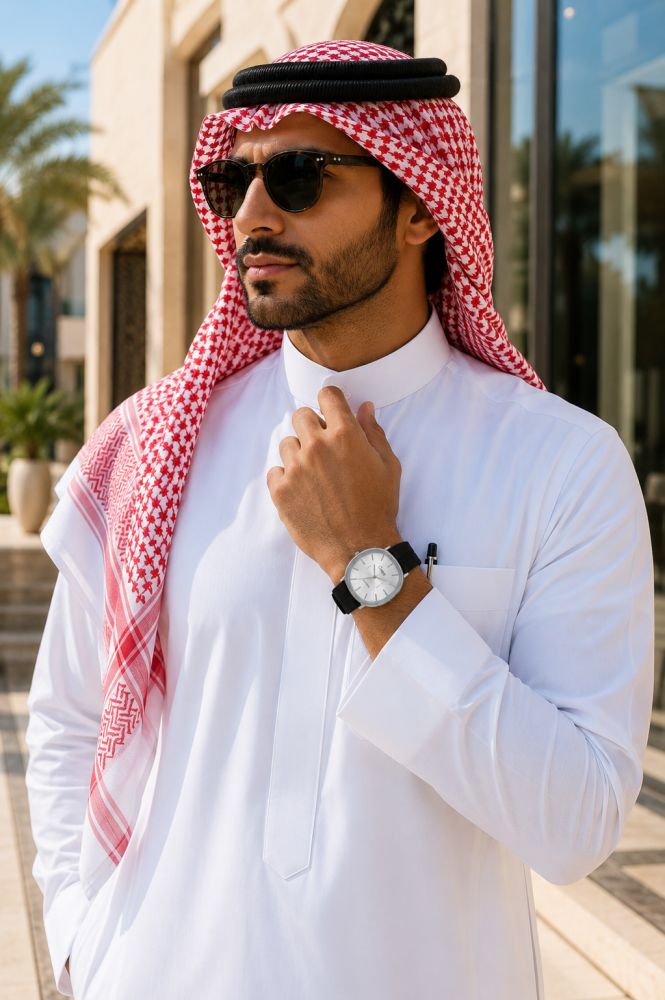 ساعة ربل مغناطيس كلاسيكية بلمسة عصرية باللون الاسود ميناء ابيض