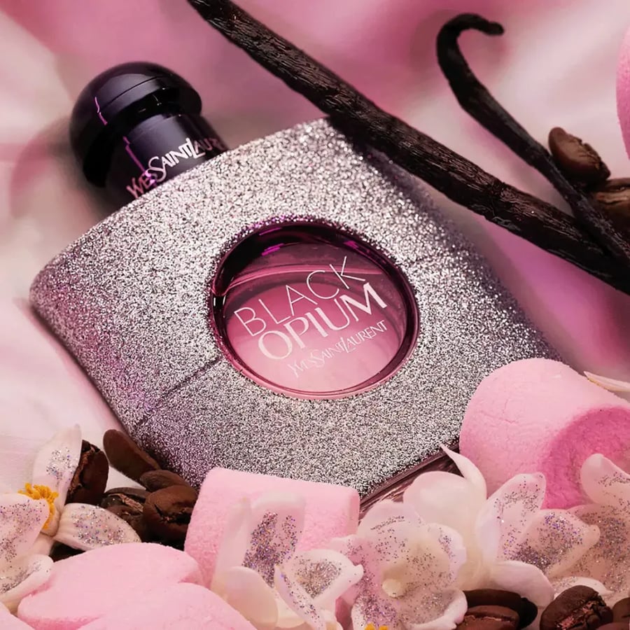 عطر بلاك اوبيوم جليتر من ايف سان لوران أو دو برفيوم نسائي 90 مل