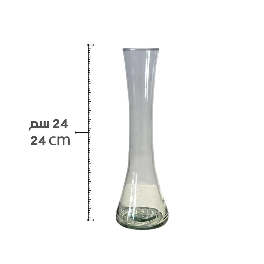 فازة زجاج شفاف