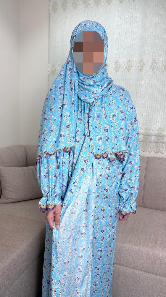 Prayer sheet, open-ended, cotton, floral pattern, embroidered, koroushie