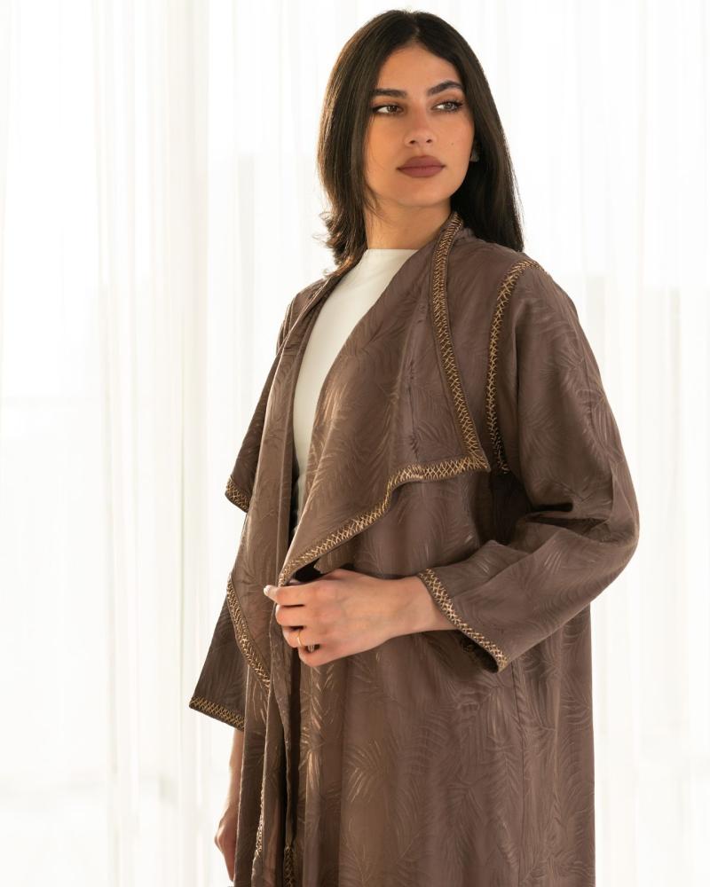 Fiscose abaya with cane embroidery
