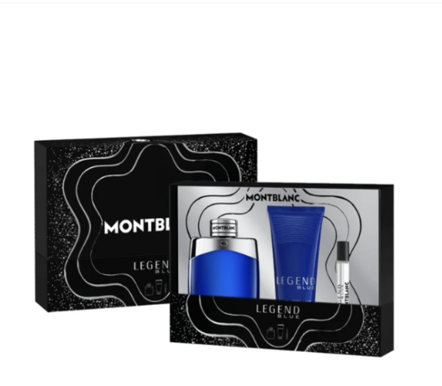 طقم مونت بلانك ليجند بلو أو دو بارفيوم 100مل + عطر 7.5مل + جل استحمام 100مل