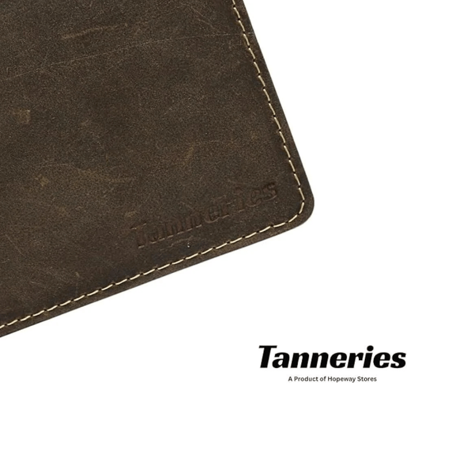 محفظة Tanneries الجلدية النحيفة بتصميم بسيط للجيب الأمامي – مقاس متوسط (Crazy Horse Card Holder)