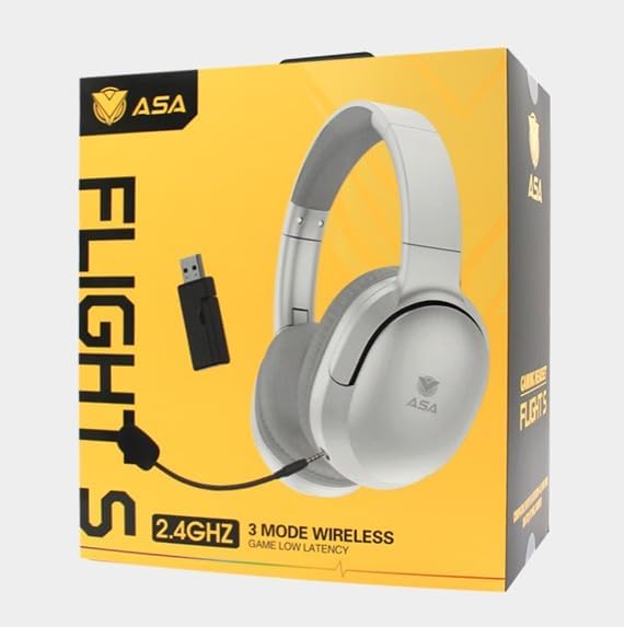 ASA Flight S Wireless 7.1 Surround Sound Gaming Headset – White