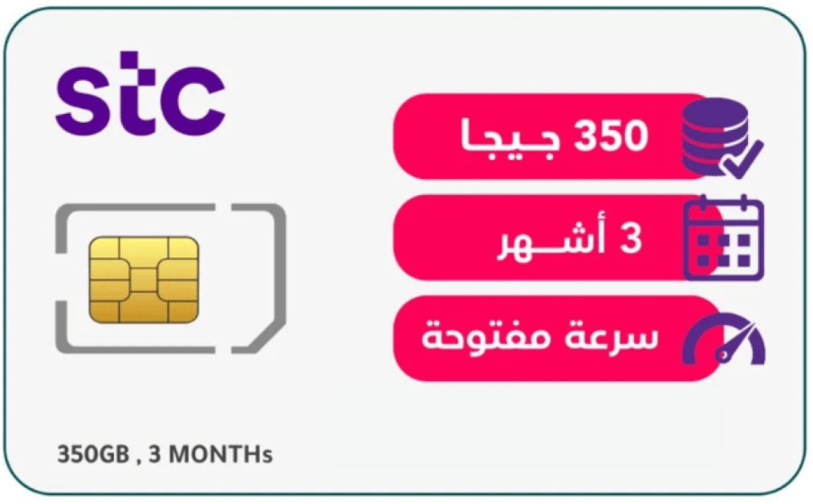 شريحة بيانات 350 جيجا | 3 أشهر