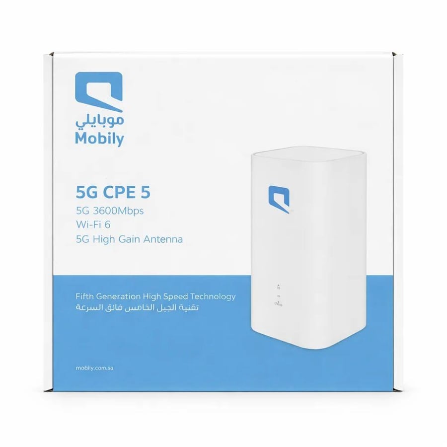 مودم راوتر هواوي من موبايلي Mobily 5G CPE 5 Router ( مستخدم ) يشغل شريحة موبايلي فقط