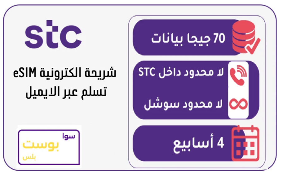سوا بوست بلس ( شريحة الكترونية eSIM )