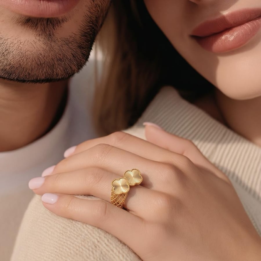 خاتم ذهب عيار 21 الوزن 1.31 جرام