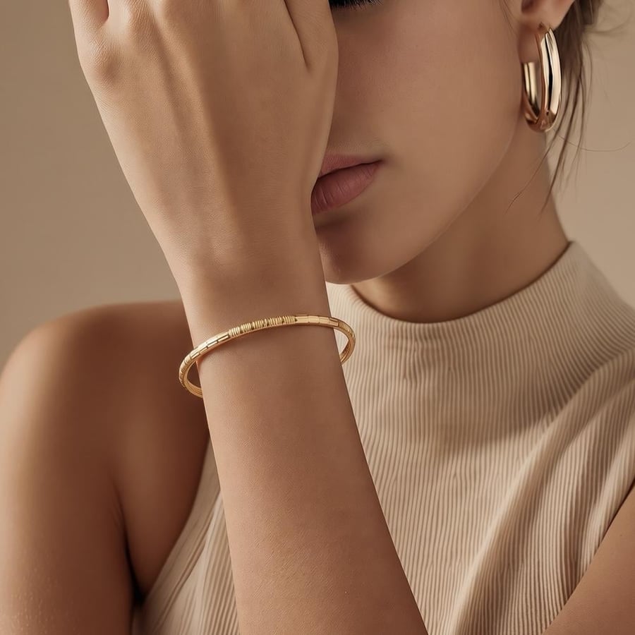 غويشه ذهب عيار 21 الوزن 6.75 جرام