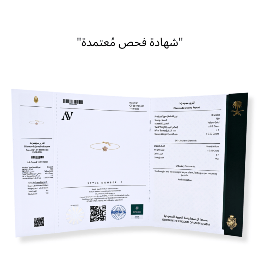 سواره سوليتير مع الحجر الملون 0.02 قيراط