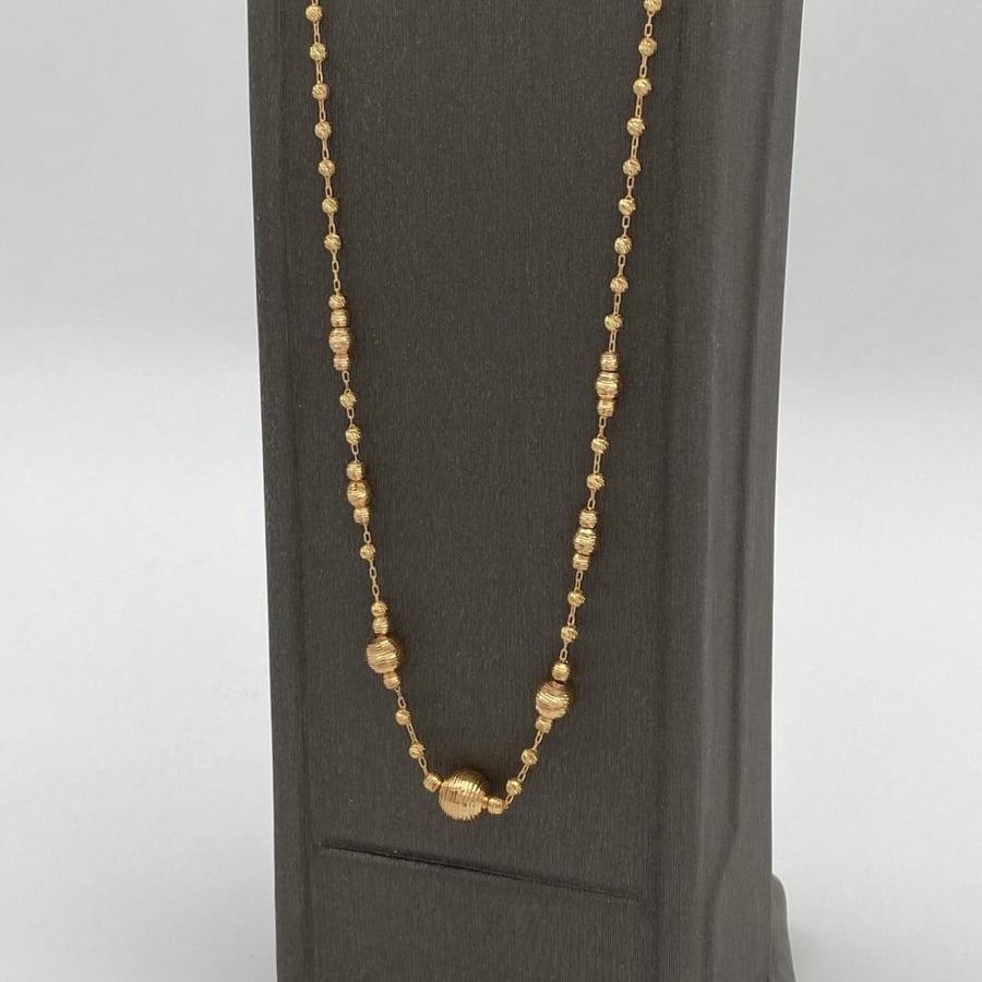 سبحة ذهب عيار 21 وزن 4.66 جرام لمسة ذهبية