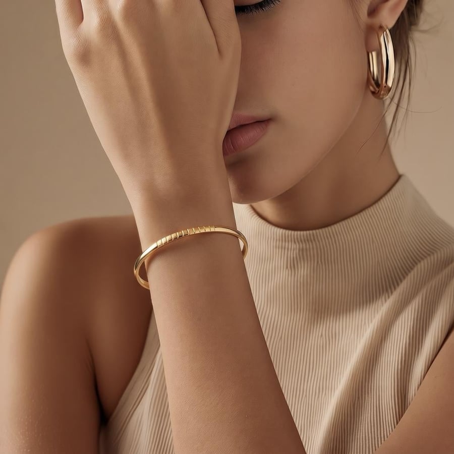 غويشه ذهب عيار 21 الوزن 6.62 جرام
