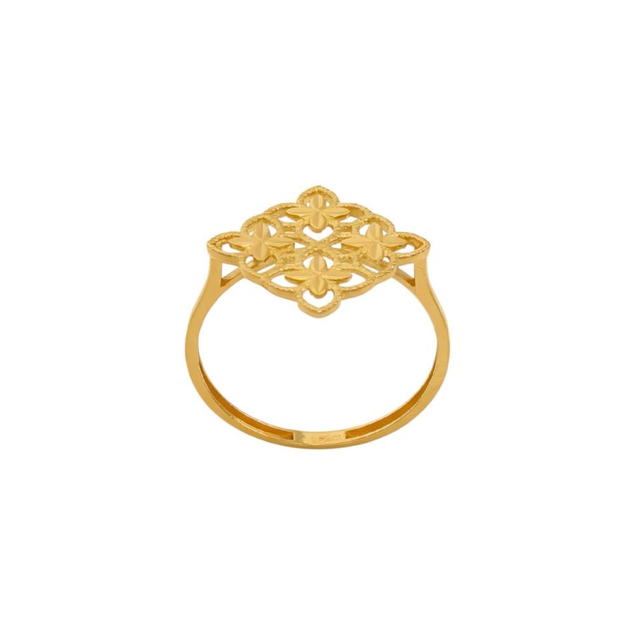 خاتم ذهب عيار 21 وزن 1.99 جرام تصميم أنيق يمنحك لمسة راقية
