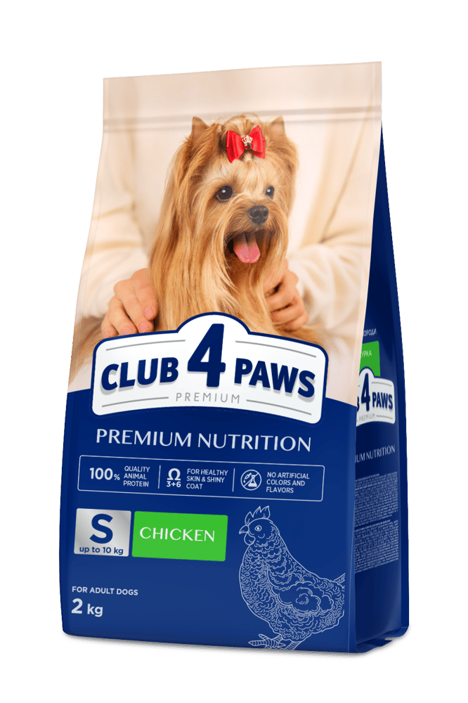كيس طعام للكلاب صغيرة الحجم 2 كيلو club 4 paws
