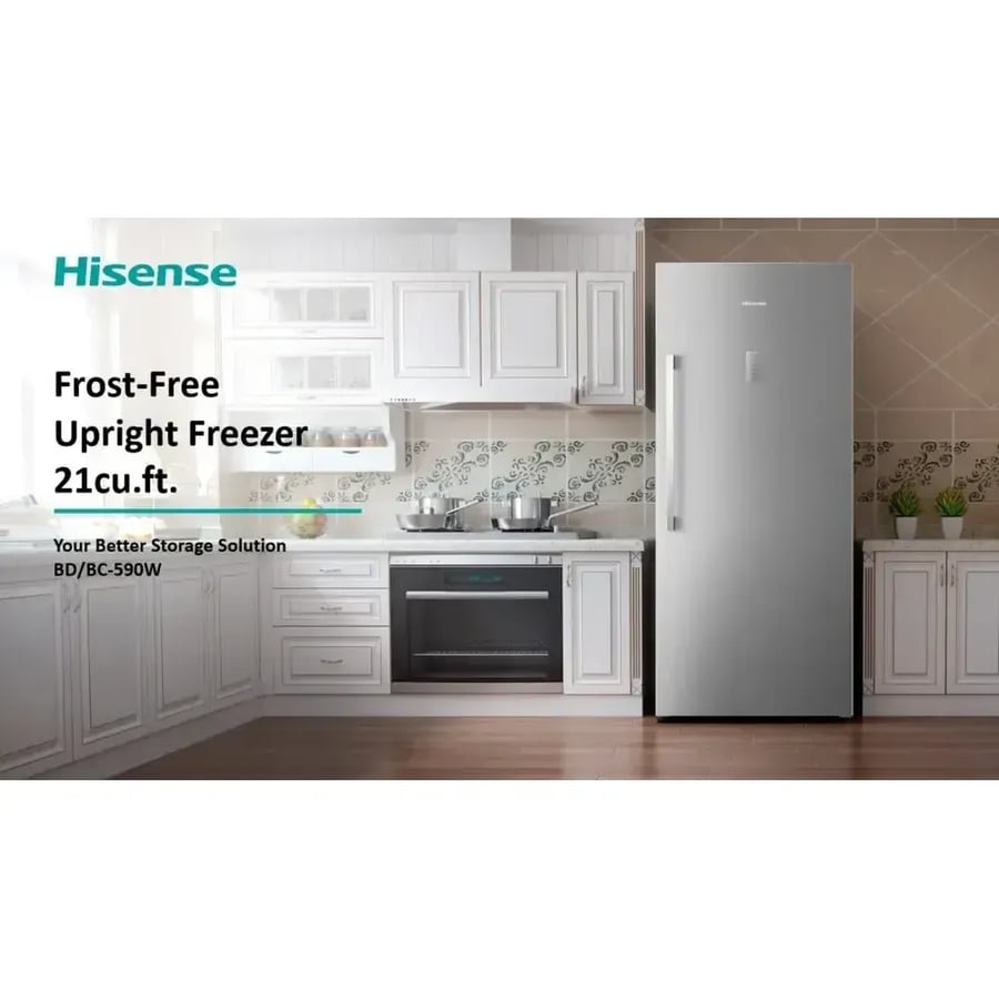 فريزر راسي Hisense م/FV5N590NAIC استيل مقاس 20.9 قدم (592 لتر - انفرتر)