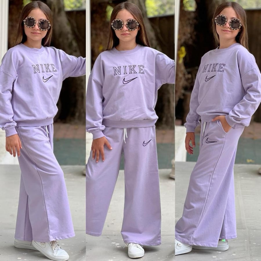 Girls' suit, blouse and trousers