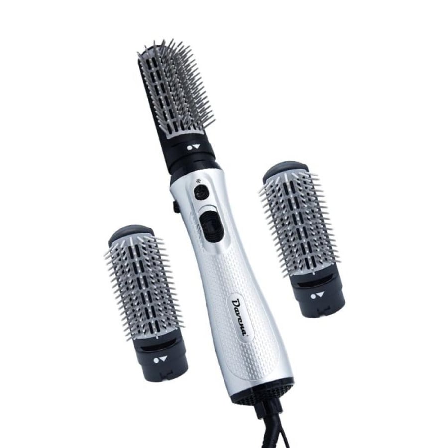 Davina DV302 hairdryer, silver, with two brushes