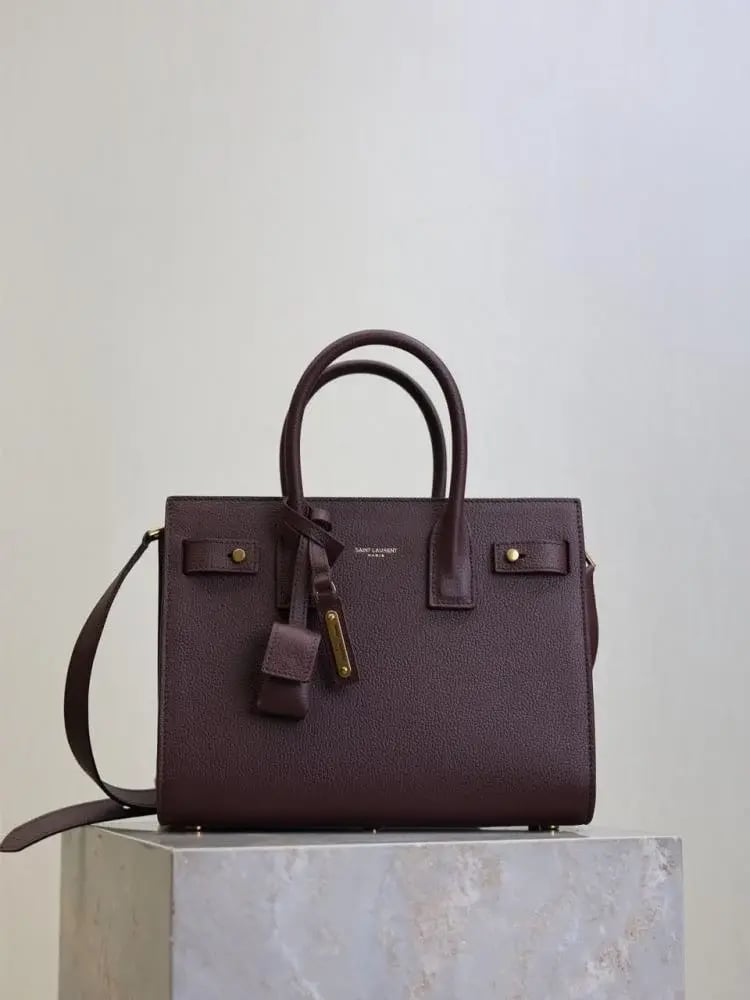 SAC DE JOUR IN GRAINED LEATHER - BABY سالوران