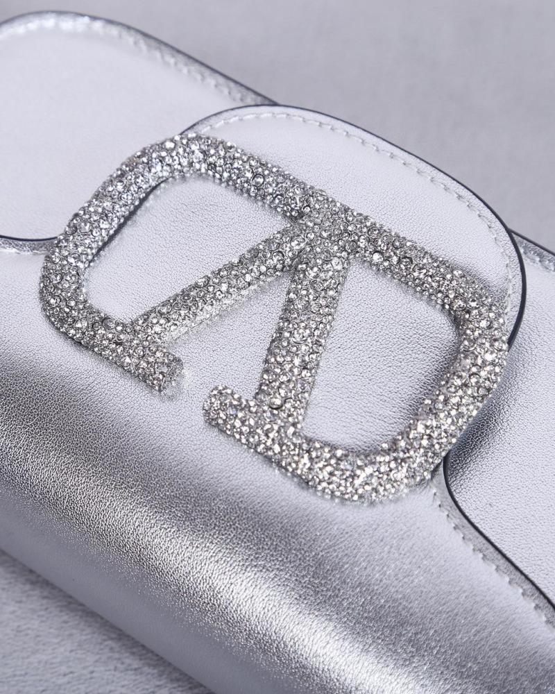 VALENTINO GARAVANI LOCÒ SMALL SHOULDER BAG WITH JEWEL LOGO