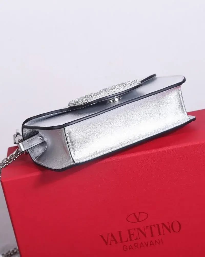 VALENTINO GARAVANI LOCÒ SMALL SHOULDER BAG WITH JEWEL LOGO
