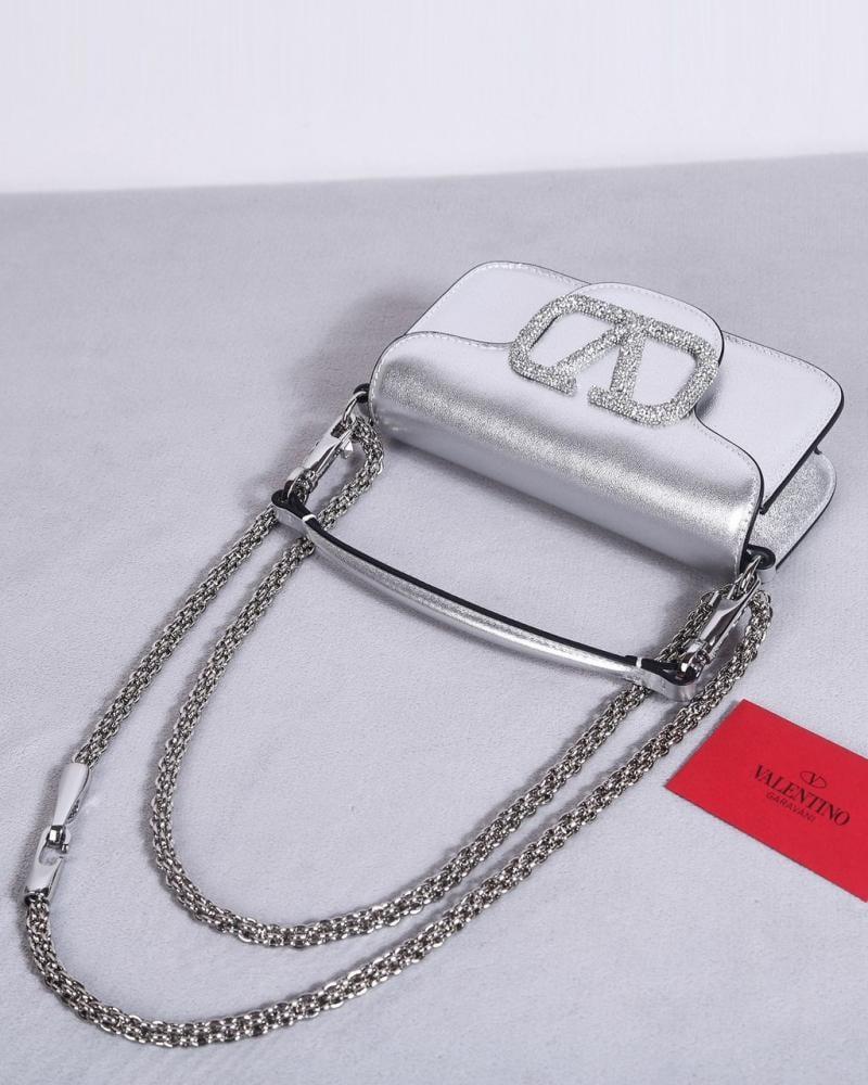 VALENTINO GARAVANI LOCÒ SMALL SHOULDER BAG WITH JEWEL LOGO