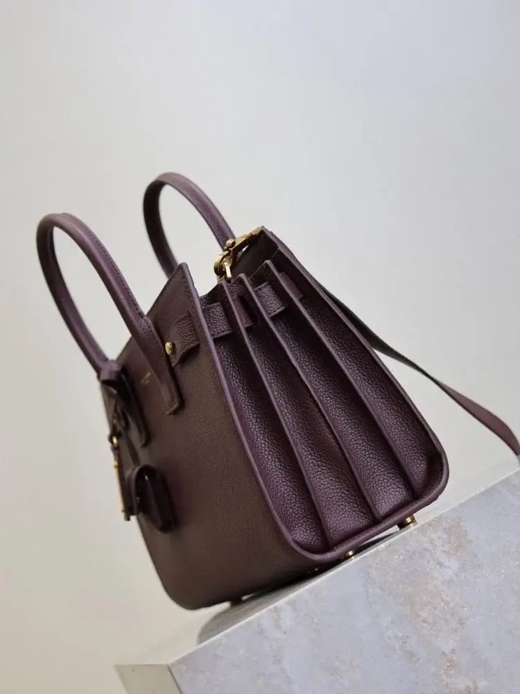 SAC DE JOUR IN GRAINED LEATHER - BABY سالوران