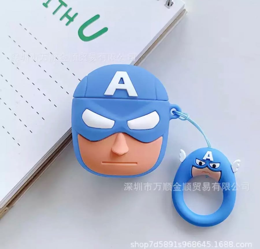 Captain America cover earbuds