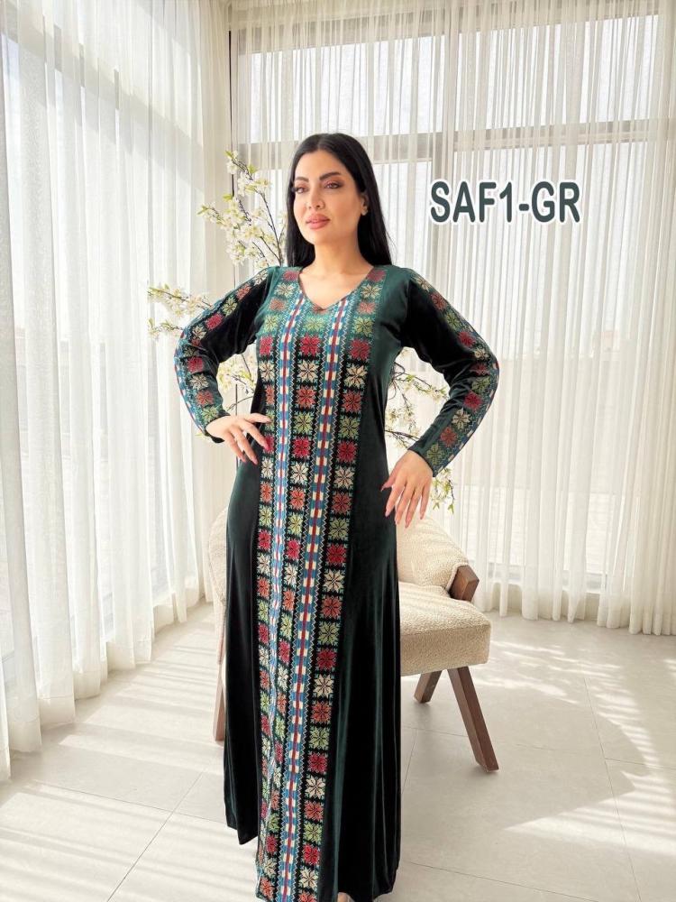 Velvet abayas with diamond embroidery