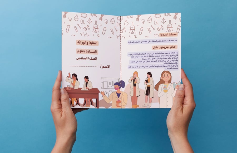 مطوية ثنائية الخلية و الوراثة مادة العلوم الصف السادس