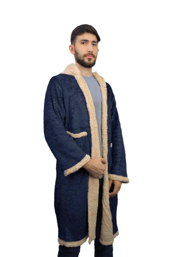 بالطو شتوي طويل محفور فرو من الداخل