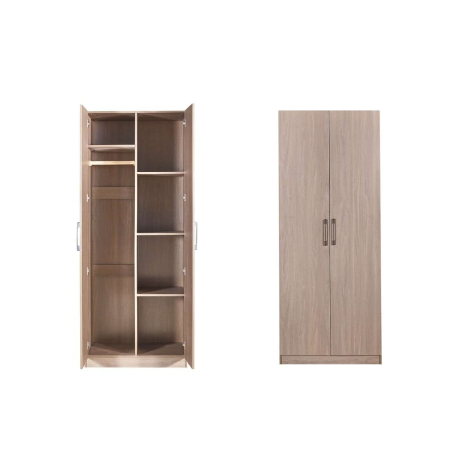 Clothes wardrobe with two doors in 3 colors - shelves and hanging - CL-12
