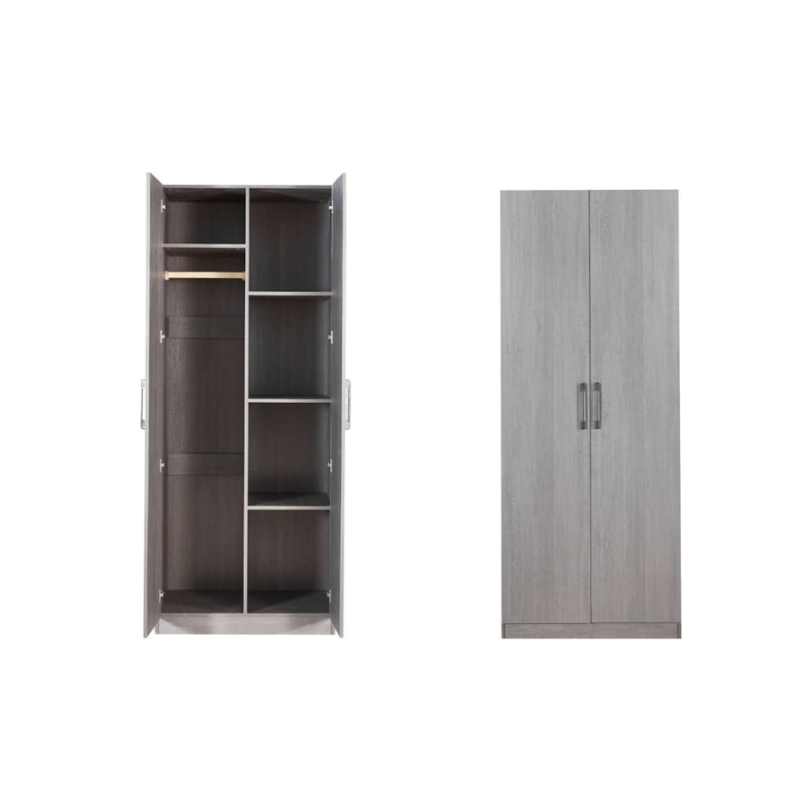 Clothes wardrobe with two doors in 3 colors - shelves and hanging - CL-12