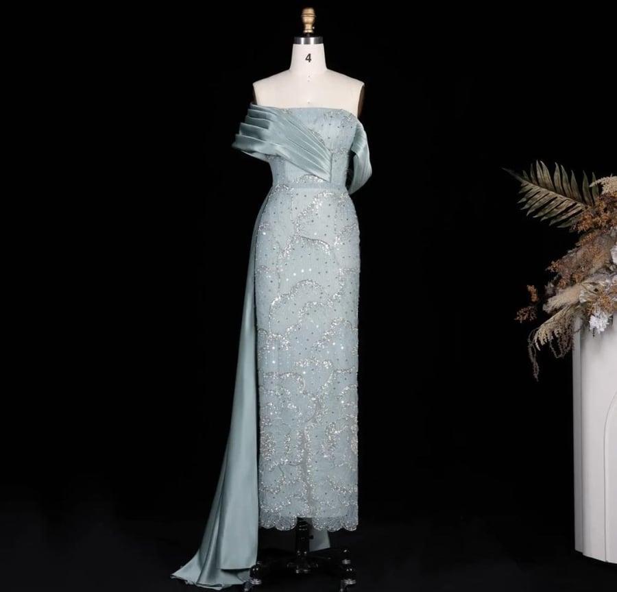 فستان سهرة ناعم فاخر من سمارا بوتيك-S185