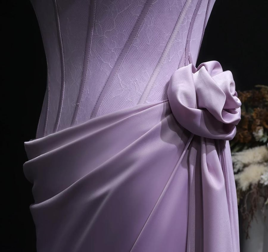 فستان ناعم بنفسجي من سمارا بوتيك-S143