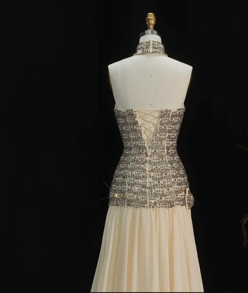فستان سهرة ناعم مع فيونكة من سمارا بوتيك-S166