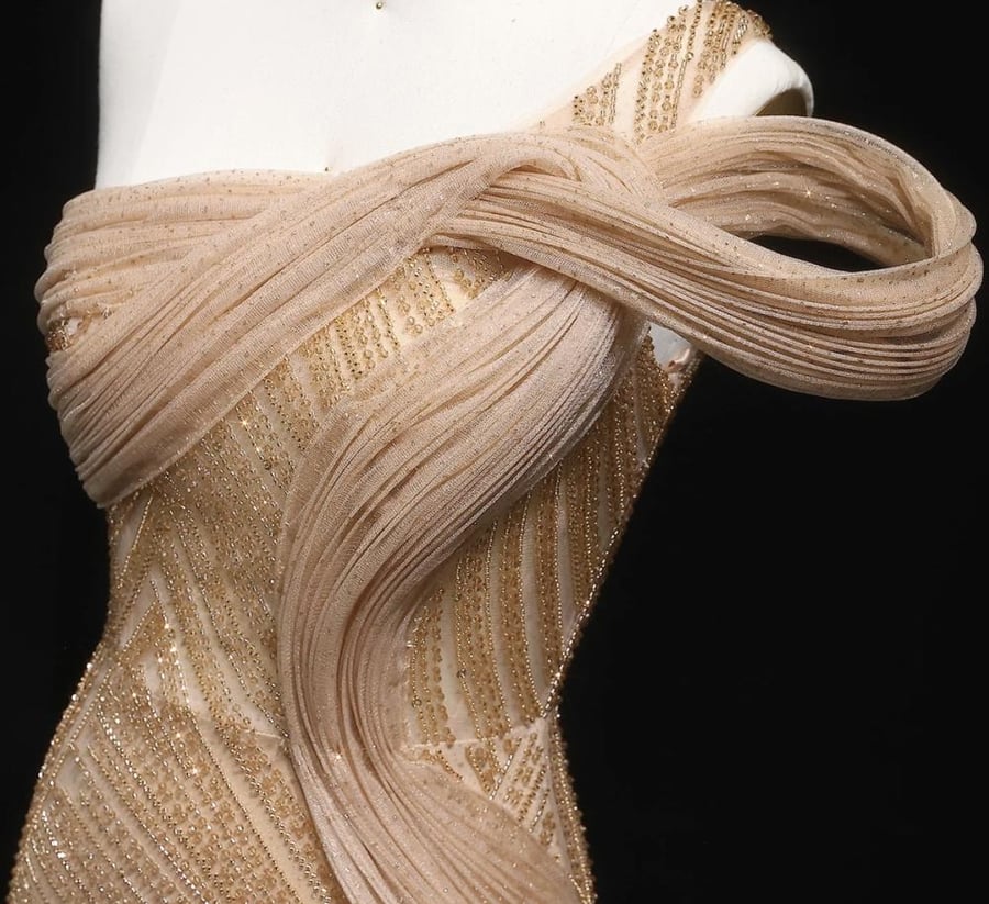 فستان سهرة ناعم من سمارا بوتيك-S128