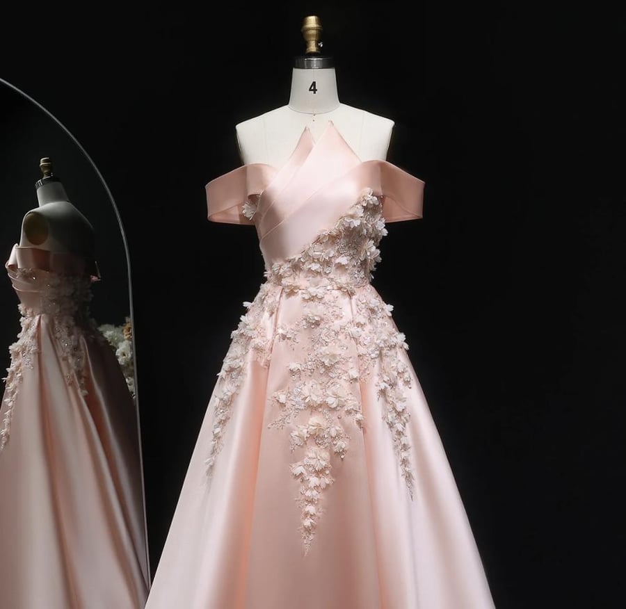 فستان سهرة ناعم من سمارا بوتيك-S151