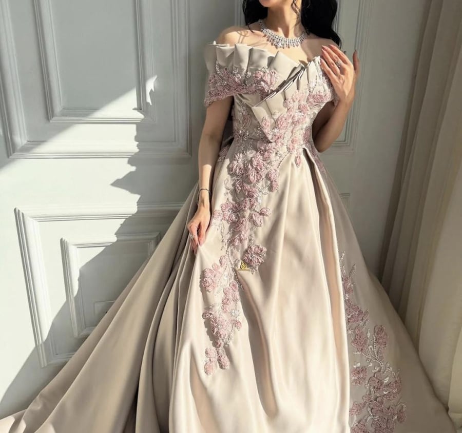 فستان سهرة ناعم من سمارا بوتيك-P92