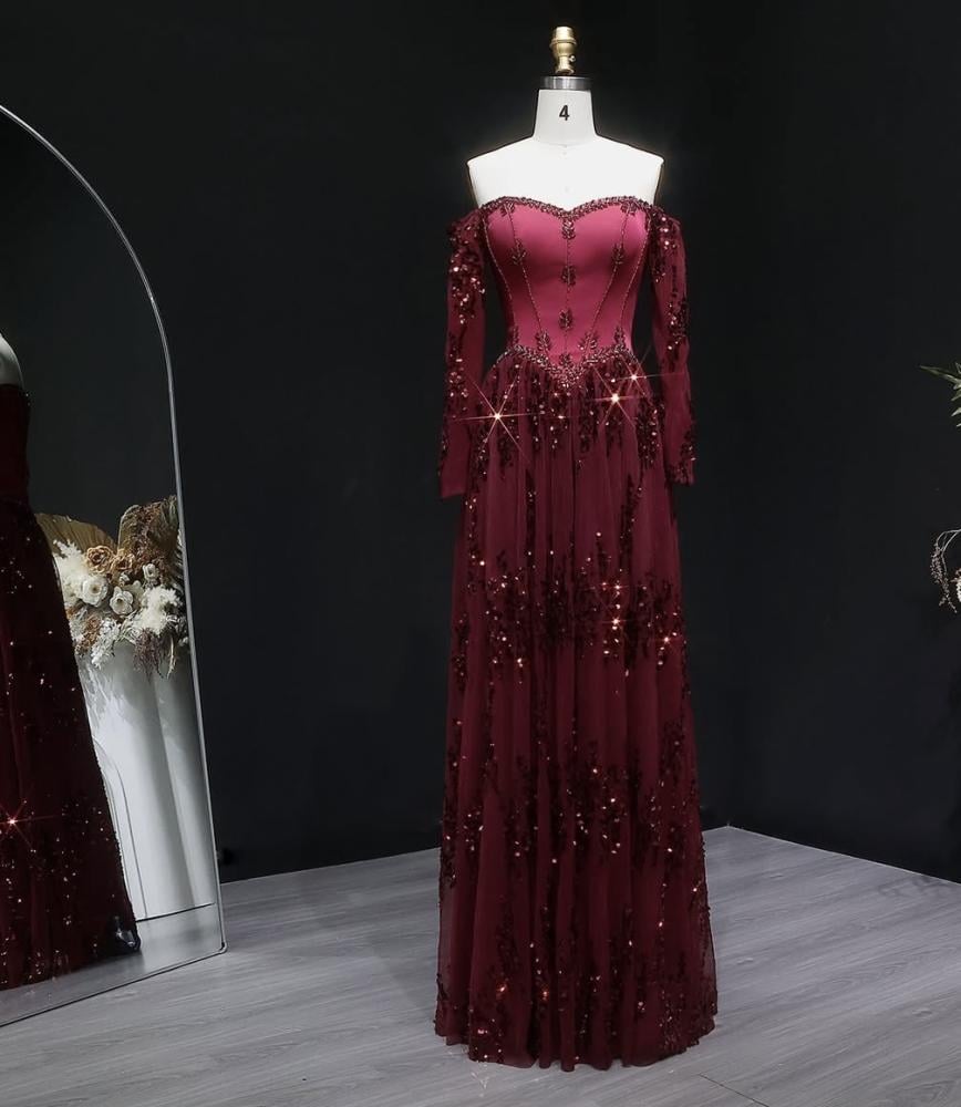 فستان سهرة ناعم من سمارا بوتيك-E127