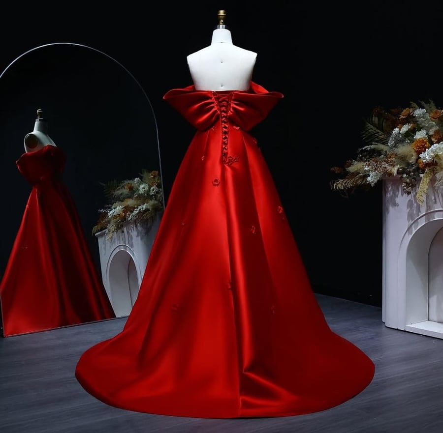 فستان سهرة ناعم من سمارا بوتيك-S81